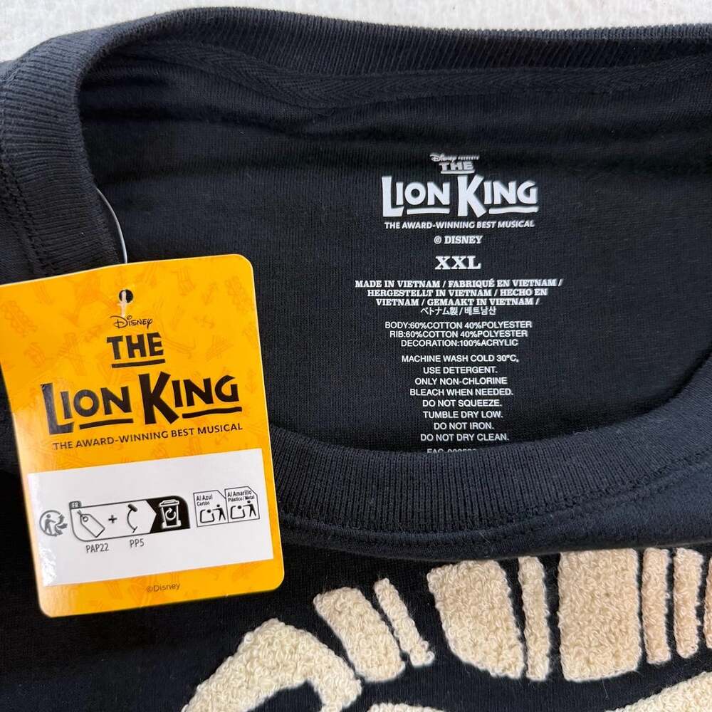 NWT The Lion King the Broadway Musical Black Chenille Pullover Size XXL - Picture 5 of 5